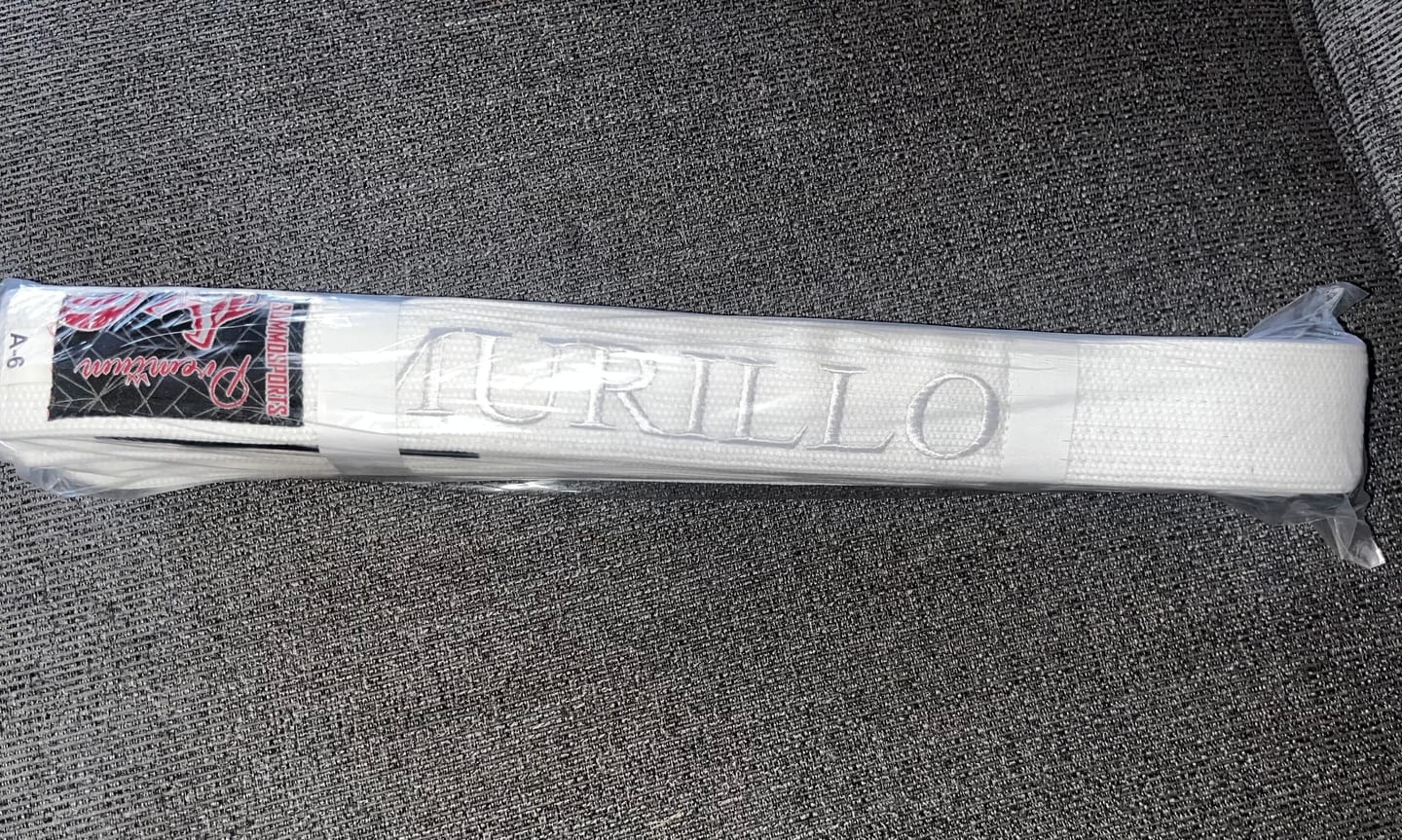 Customer photo review of Premium Custom Name Brazilian Jiu Jitsu BJJ Belt