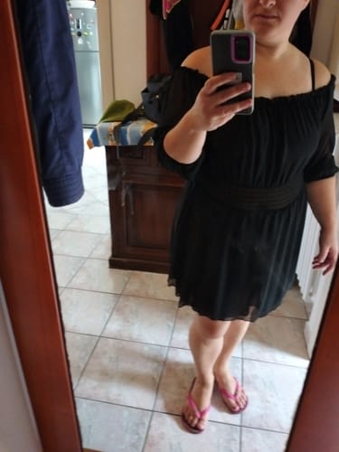 Customer photo review of Abito Basic con doppia balza