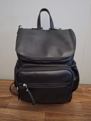 Customer photo review of OiOi Signature Mini Backpack - Black Vegan Leather