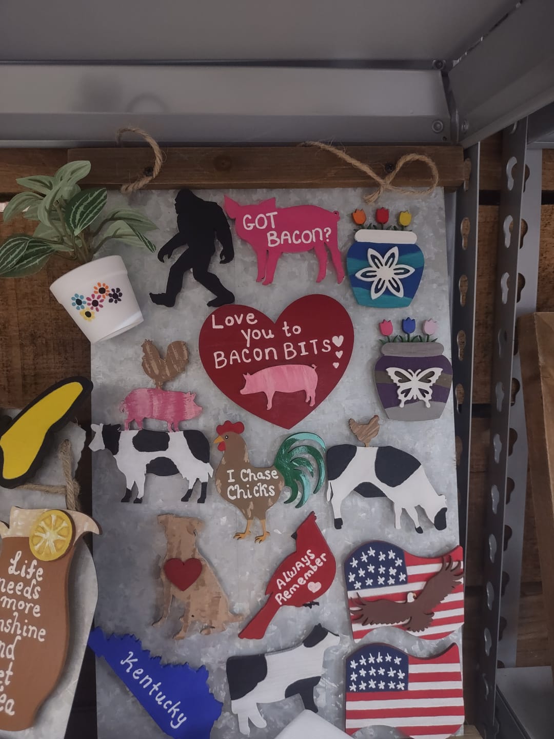 Customer photo review of Unfinished Wood Cow Chicken Shape - Craft - up to 36" DIY