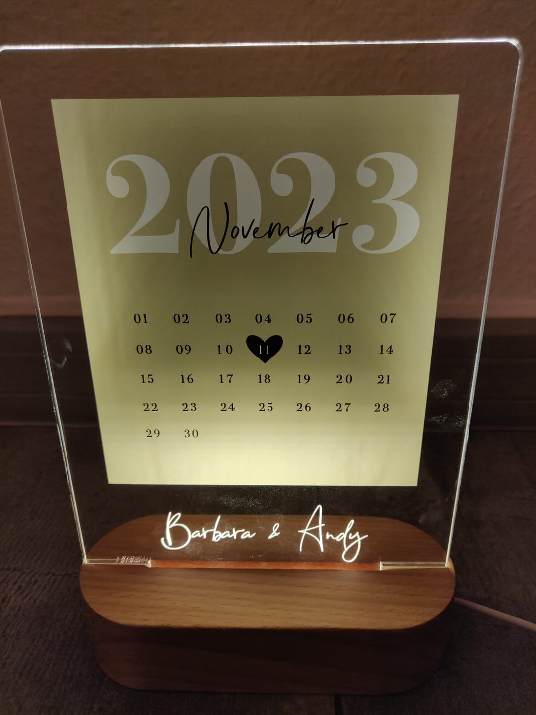 Customer photo review of Euer Datum – Liebeslicht mit Kalenderblatt