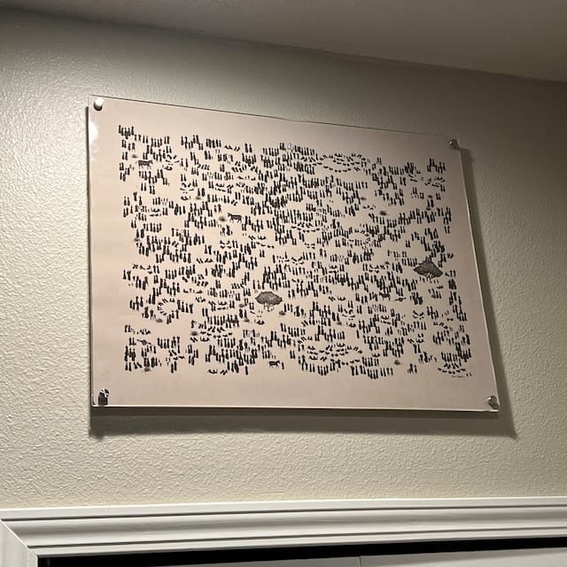 Customer photo review of Floating Acrylic Frame for Pictures