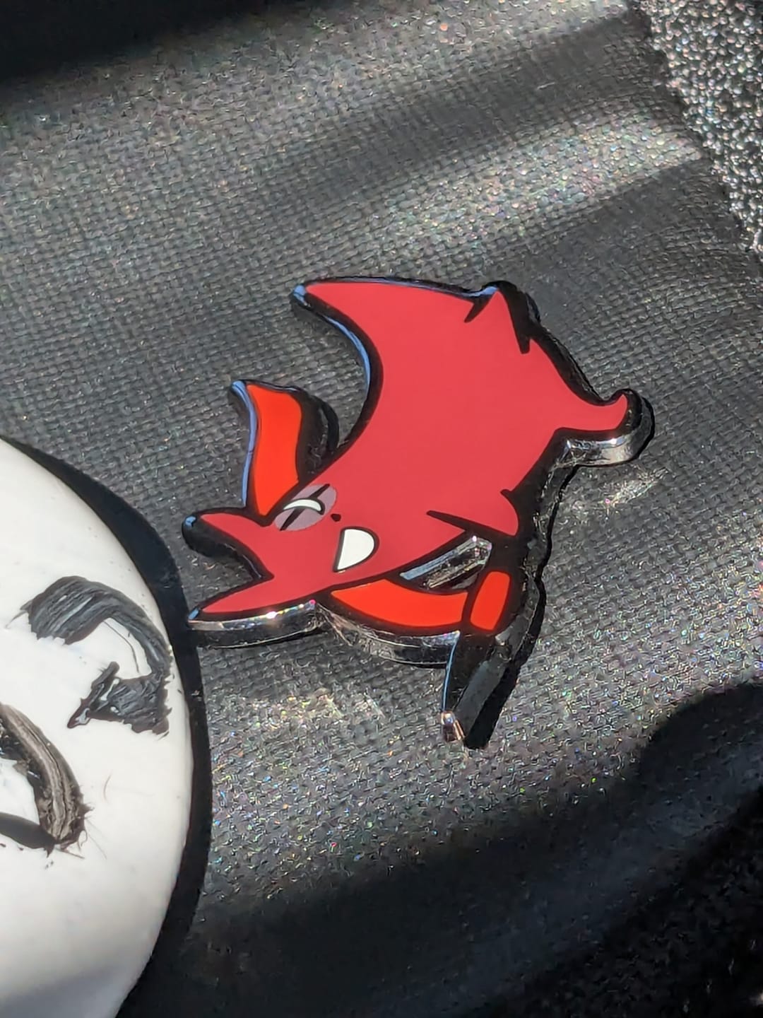 Customer photo review of Rain World - Artificer Slugcat Pin