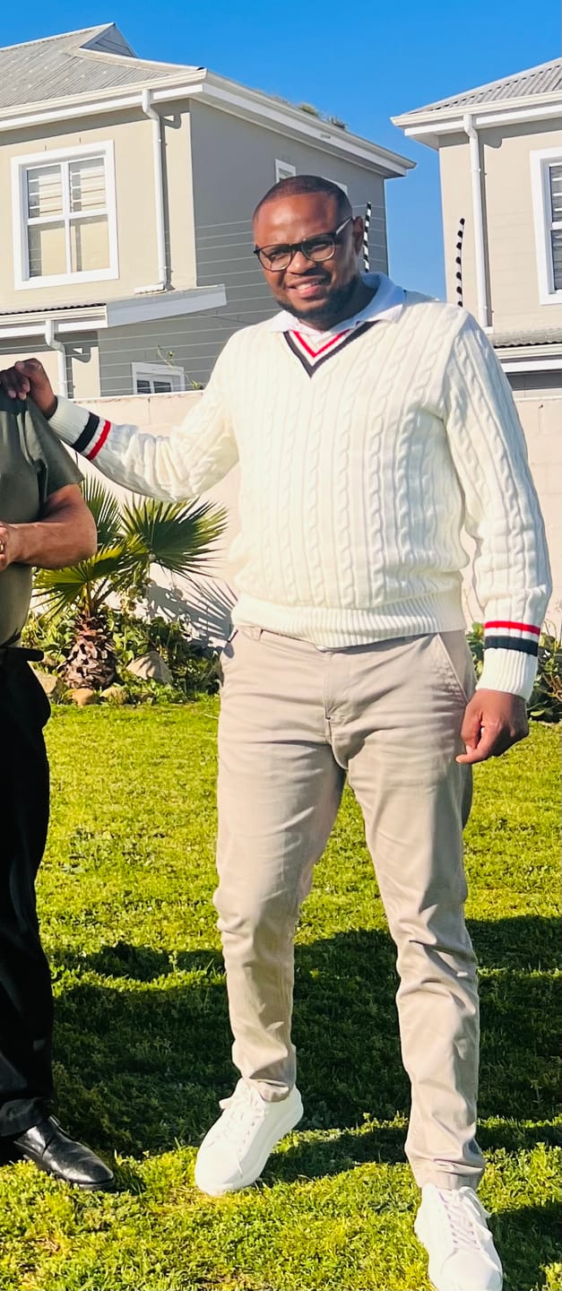Customer photo review of Cream, Red & Blue Cricket Jersey