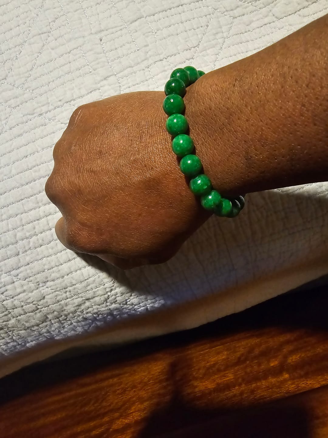 Customer photo review of Green Jade Bracelet