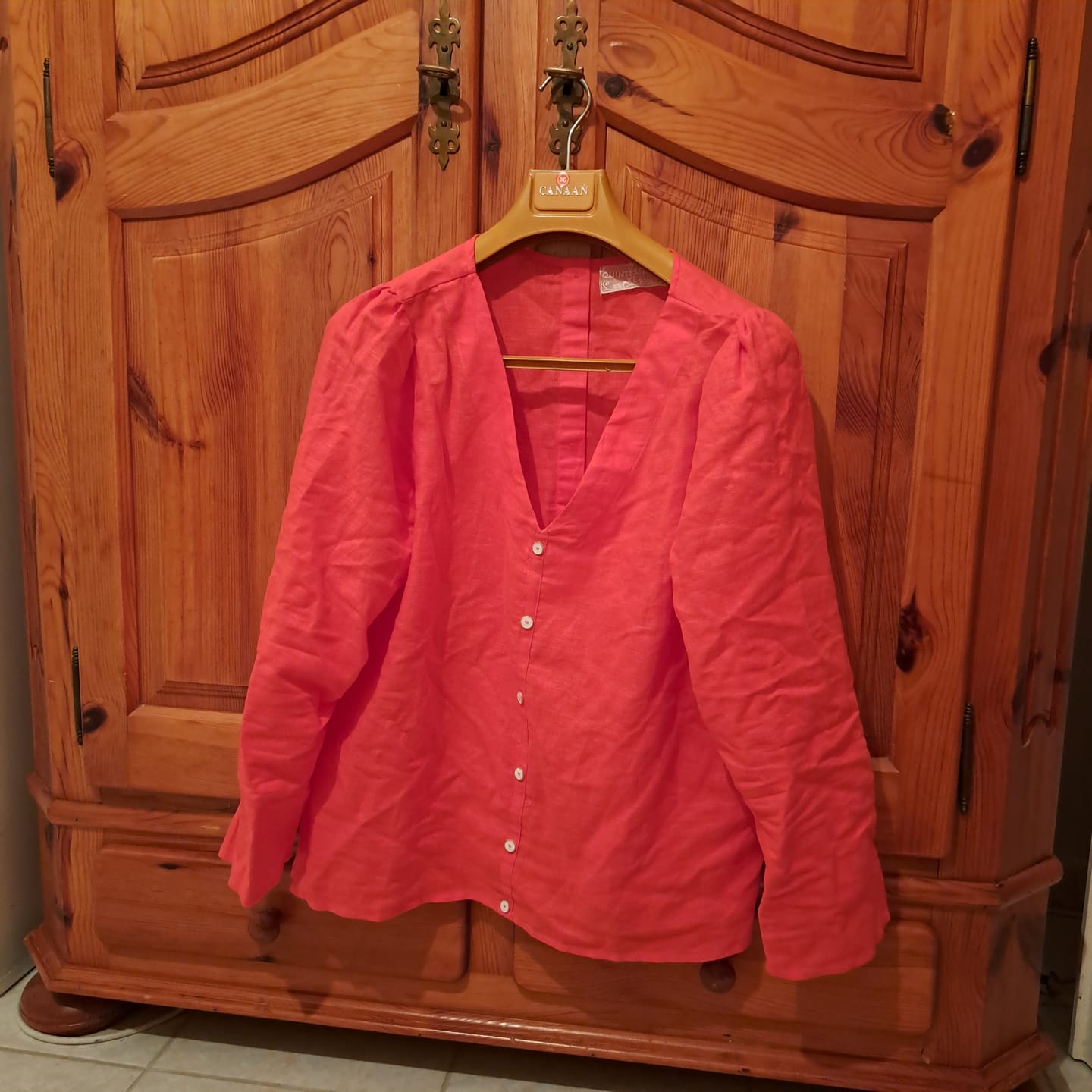 Customer photo review of Blouse Flora - lin/viscose orange feu