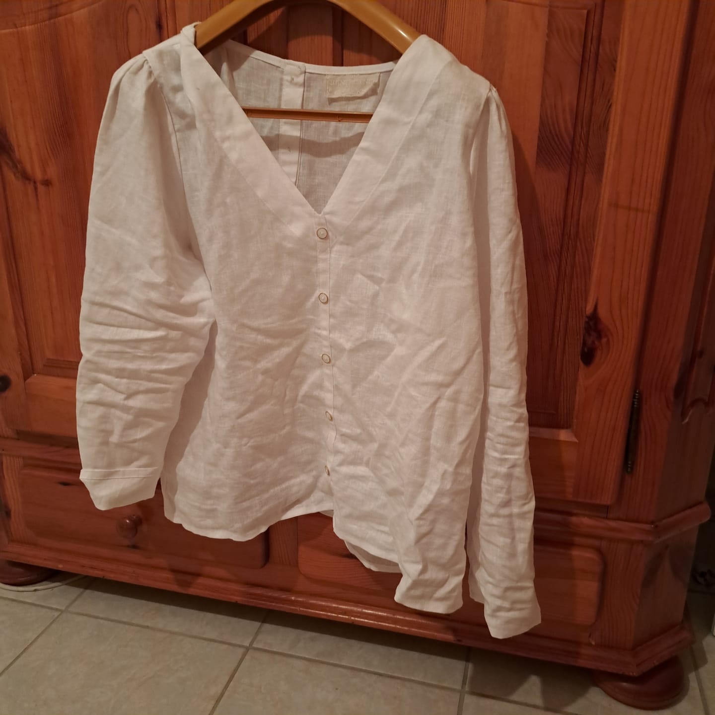 Customer photo review of Blouse Flora - lin blanc