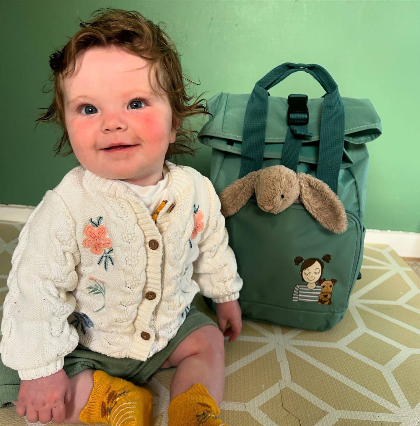 Customer photo review of Personalised You and Your Dog Children's Backpack