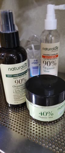 Customer photo review of Set Crema Hidratante Día + Aloe Mist