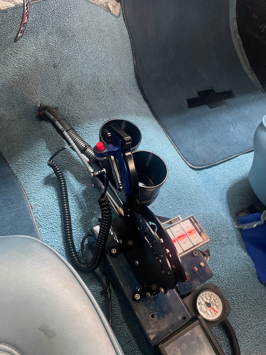 Customer photo review of Operator Series Dual Billet Cup Holder Attachment for Front Exit Cable Shifter