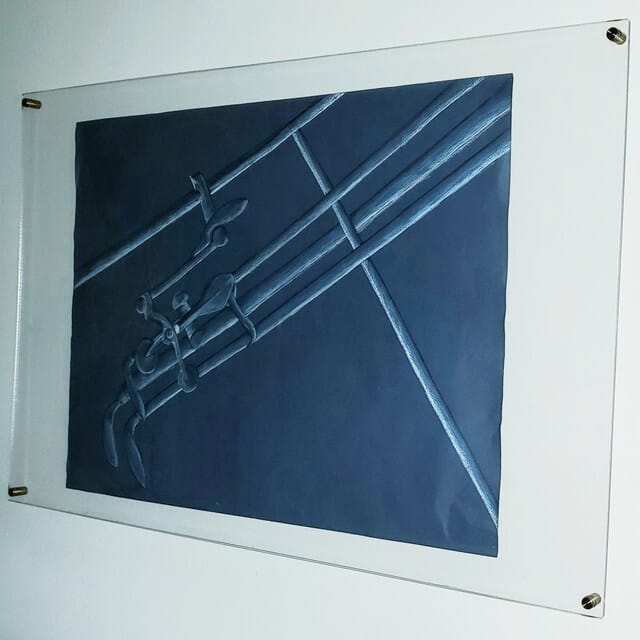Customer photo review of Floating Acrylic Frame for Pictures