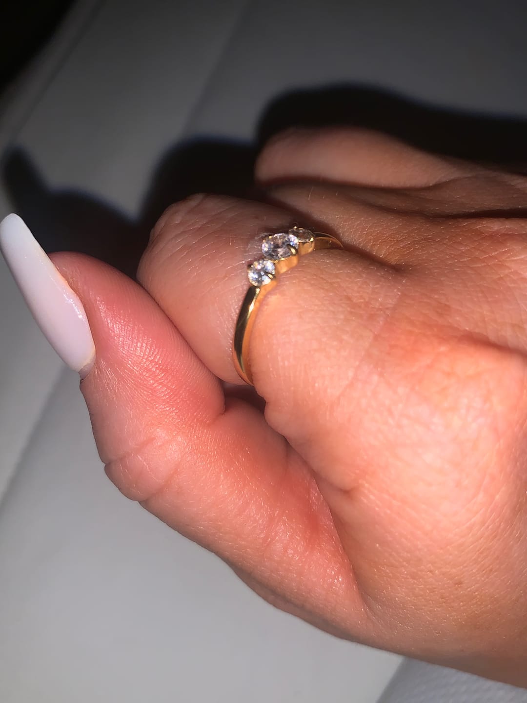 Customer photo review of 3 Stones Ring | 18K vergoldet