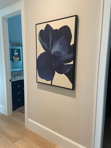 Customer photo review of Midnight Bloom Abstract Canvas Art