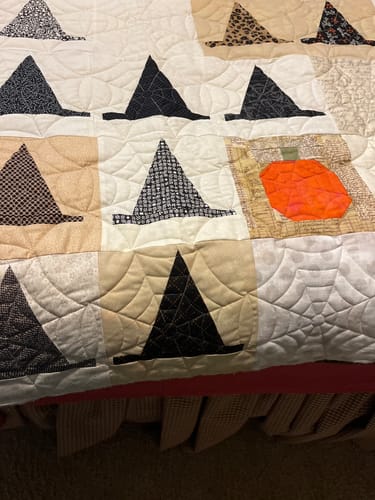 Customer photo review of Halloween Haberdashery Quilt Pattern