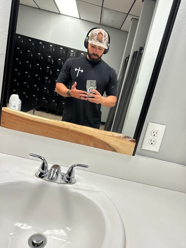 Customer photo review of Jesus Is King Tee