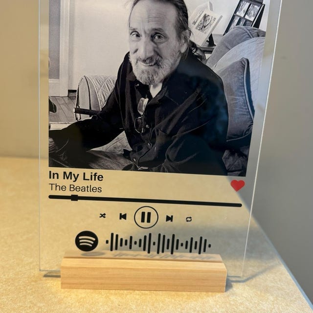 Customer photo review of Custom Spotify Music Plaque with Your Photo