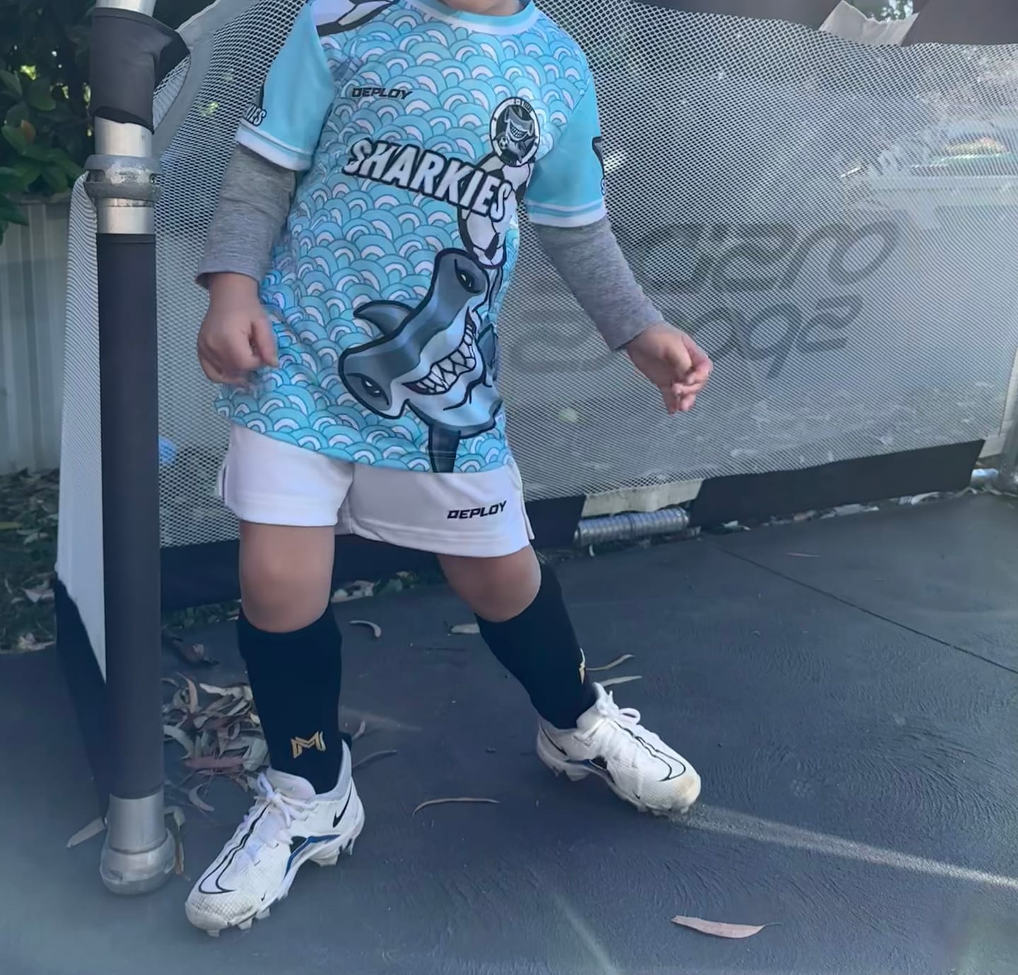 Customer photo review of Deploy Legacy Football Shorts - White