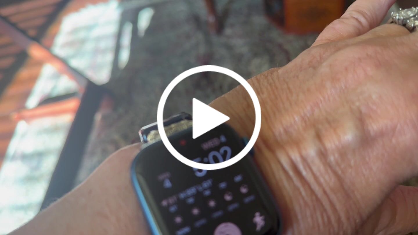 Customer video review of Dark Navy Tibetan Jasper Stretch Apple Watch Strap