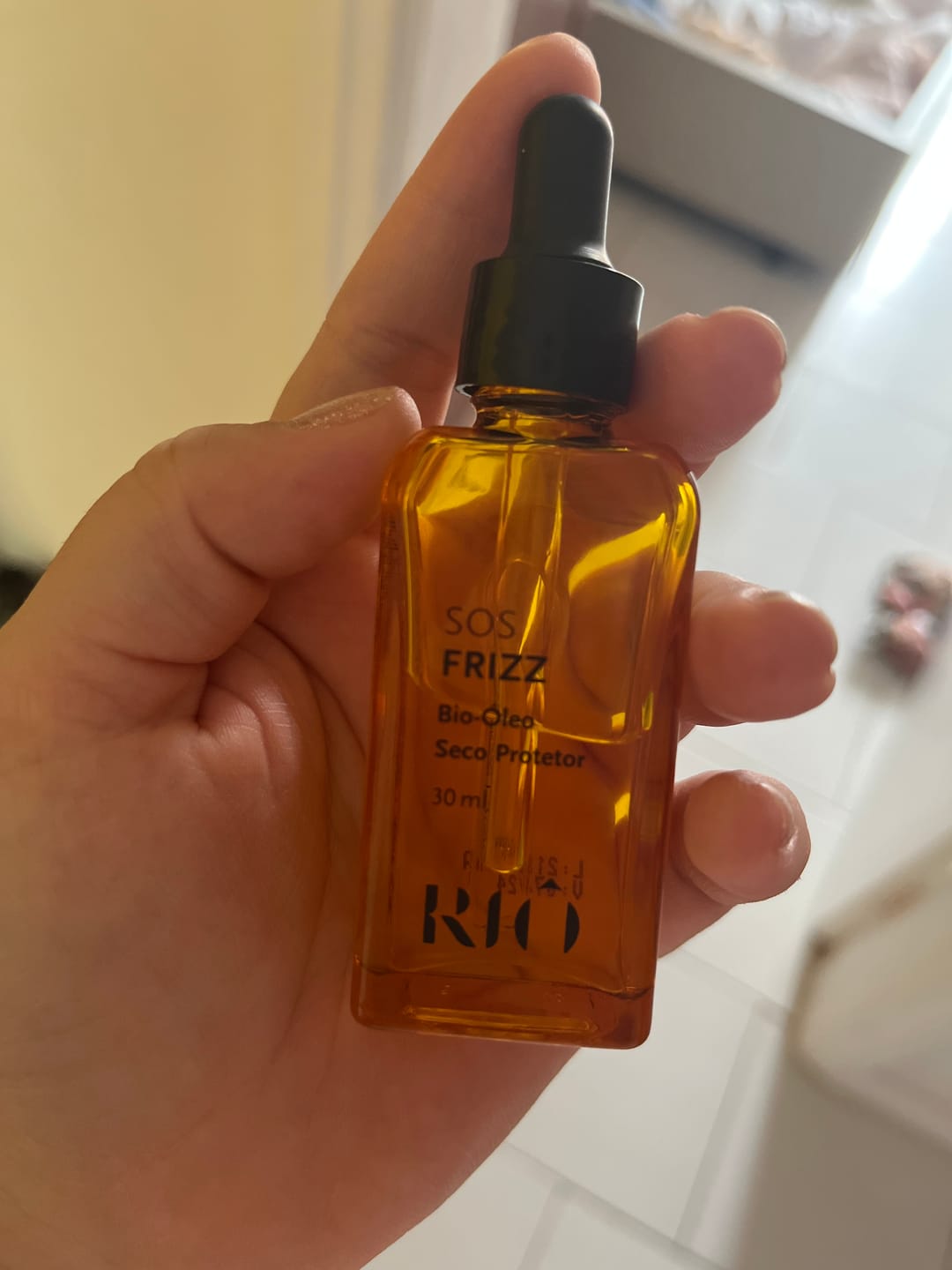 Customer photo review of SOS Frizz Bio-Óleo Seco Protetor