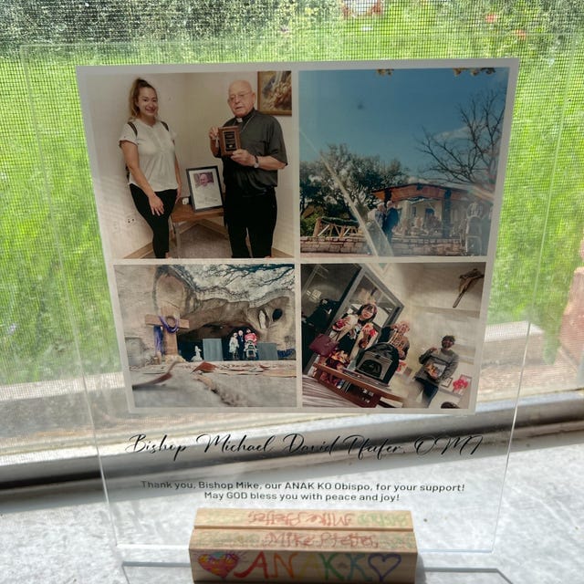 Customer photo review of Acrylic 4 Photos Print with Stand & Handwriting Header