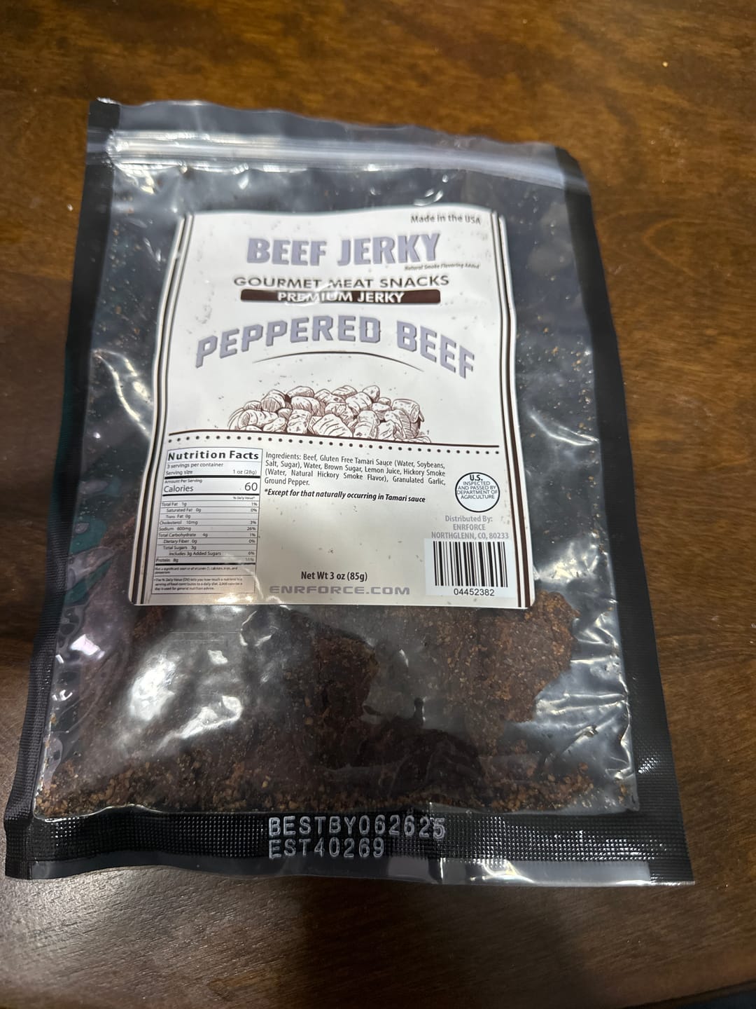 Customer photo review of Gourmet Premium Beef Jerky