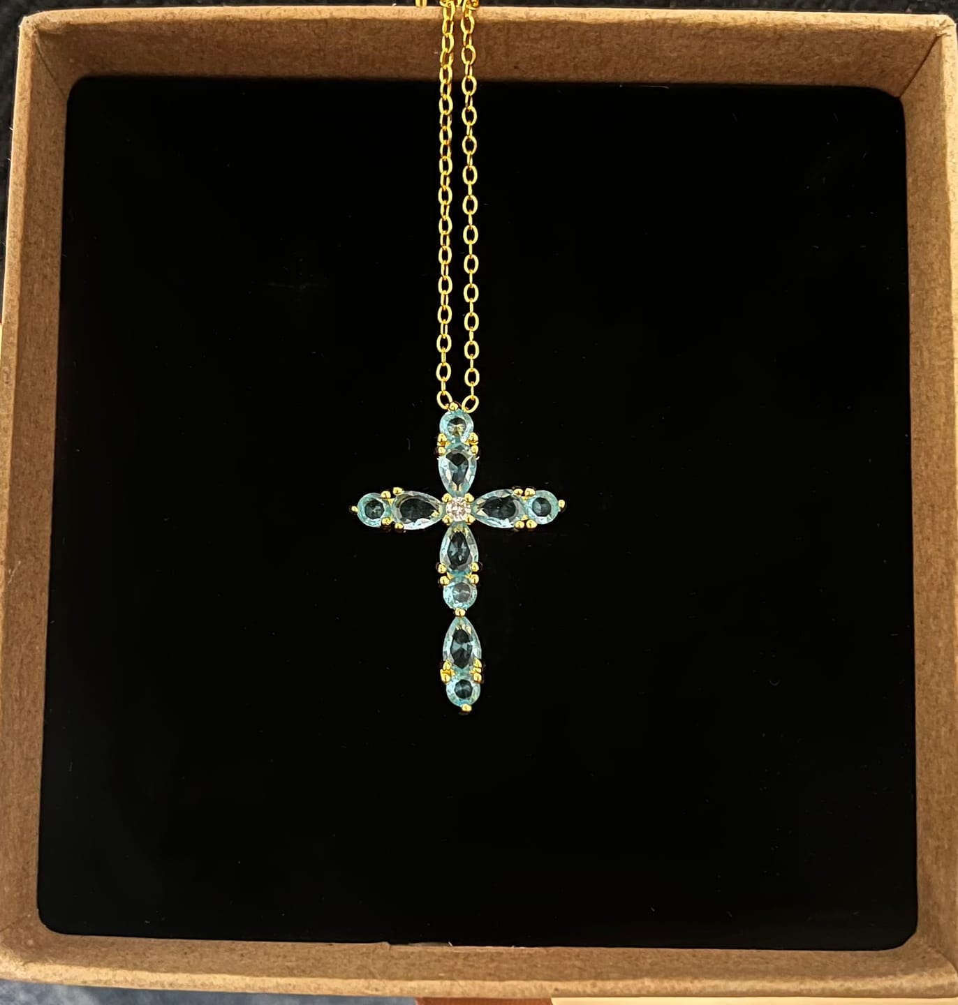 Customer photo review of Collier Croix Céleste