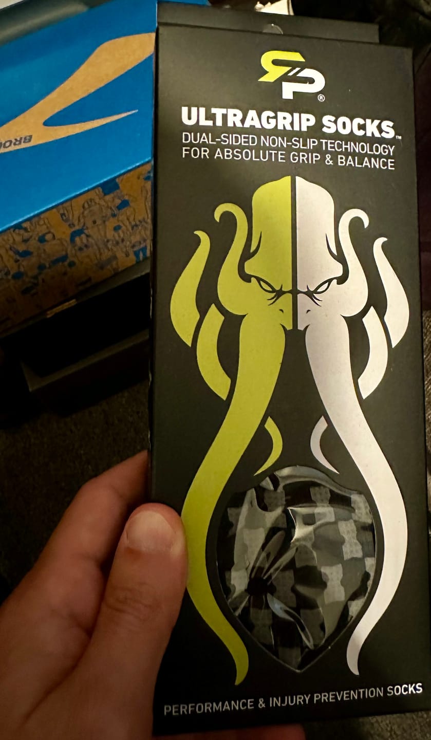 Customer photo review of 3 Pack of RTP ULTRAGRIP V2 Dual sided Non-slip Technology Socks