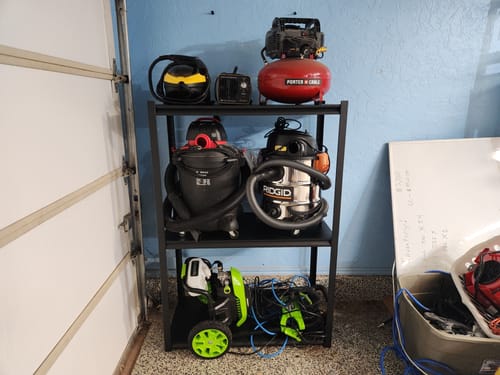 Customer photo review of REIBII 40"W Storage Shelves 1800 LBS Adjustable Metal Shelves for Storage for Pantry Kitchen