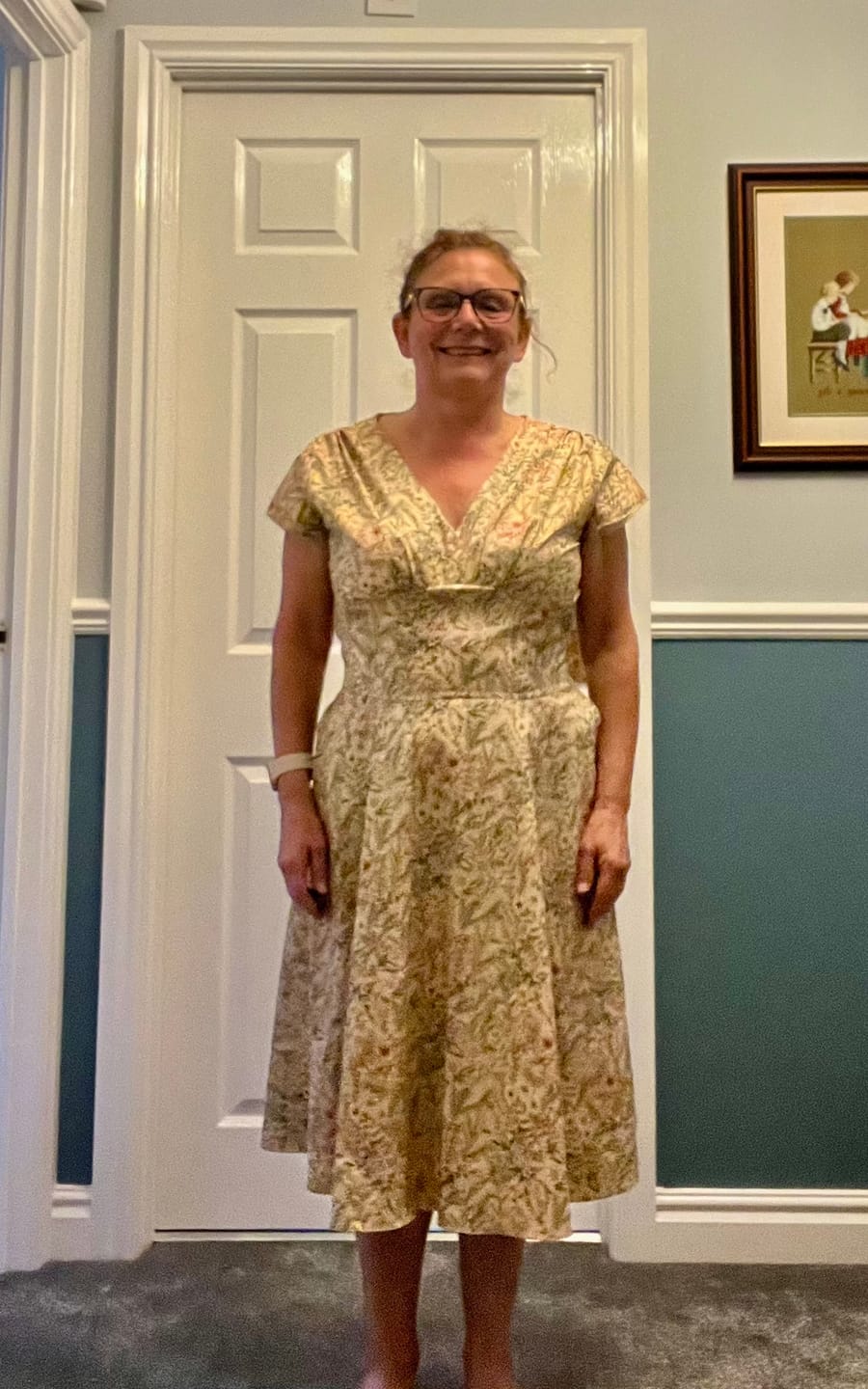 Customer photo review of Colourful Abstract Floral Rose & Hubble Cotton Poplin Fabric