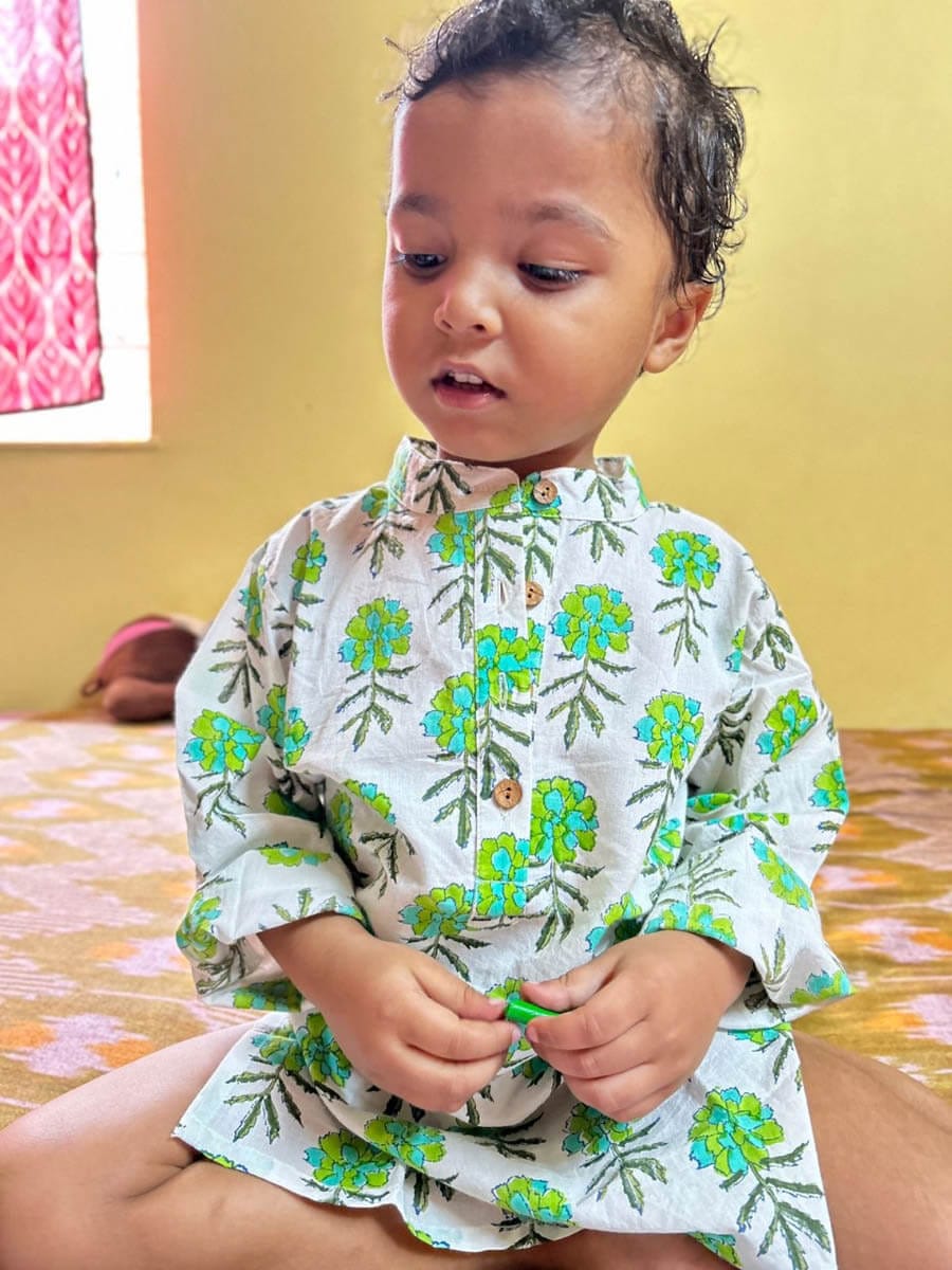 Customer photo review of Phulwari Organic Cotton Block Printed Kurta