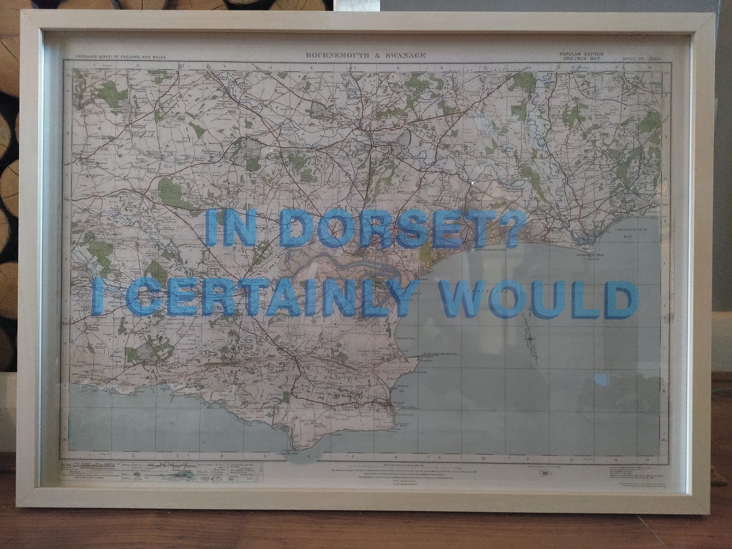 Customer photo review of Old Ordnance Survey Map, Sheet 141 - Bournemouth & Swanage, 1919-1926: Poole, Christchurch, Wareham, Poole Harbour, Isle of Purbeck, Corfe Castle