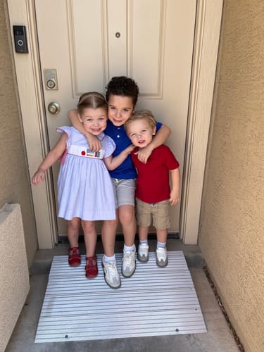Customer photo review of Back To School Smocked Light Blue Beverly Dress