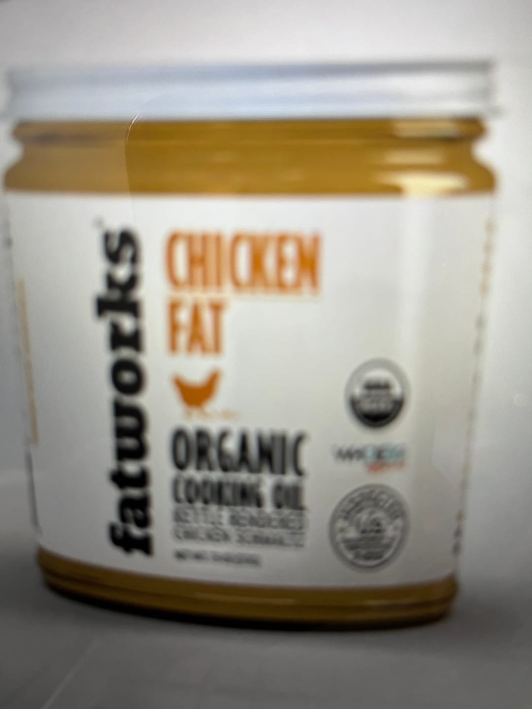 Customer photo review of Organic Free Range Chicken Fat a.k.a. Chicken Schmaltz (7.5 oz)
