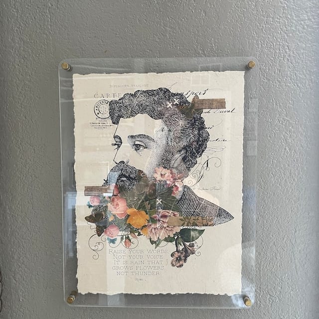 Customer photo review of Floating Acrylic Frame for Pictures