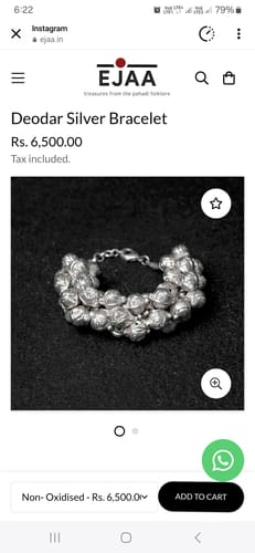 Customer photo review of Deodar Silver Bracelet