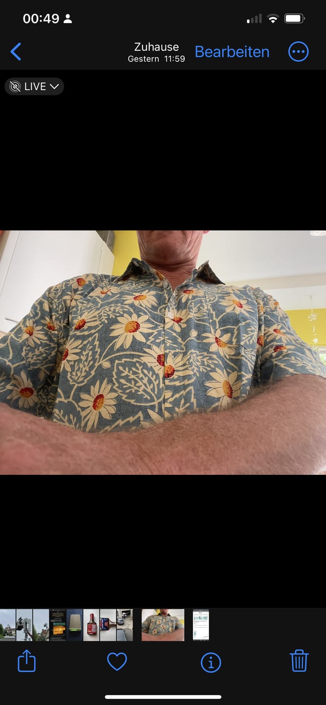 Customer photo review of Herren Blumenmuster Baumwolle Kurzarmhemd