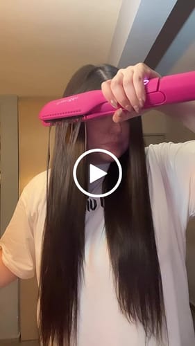 Customer video review of 2 en 1 Hair Straightener Dryer Plancha Para Cabello Húmedo y Seco.