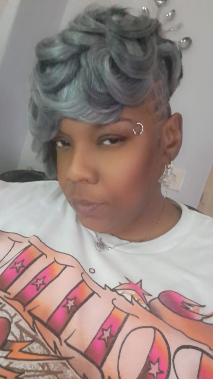 Customer photo review of Sensationnel Empire 100% Human Hair Yaki Weave - 14" Inch