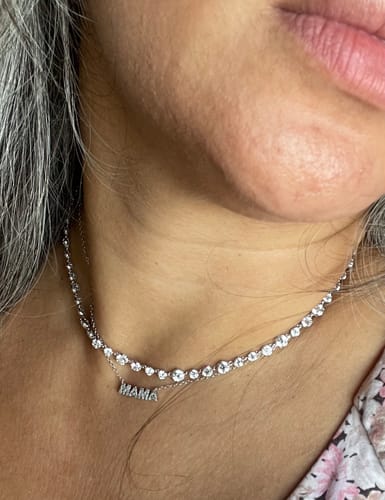 Customer photo review of Floating Bubble Tennis Necklace