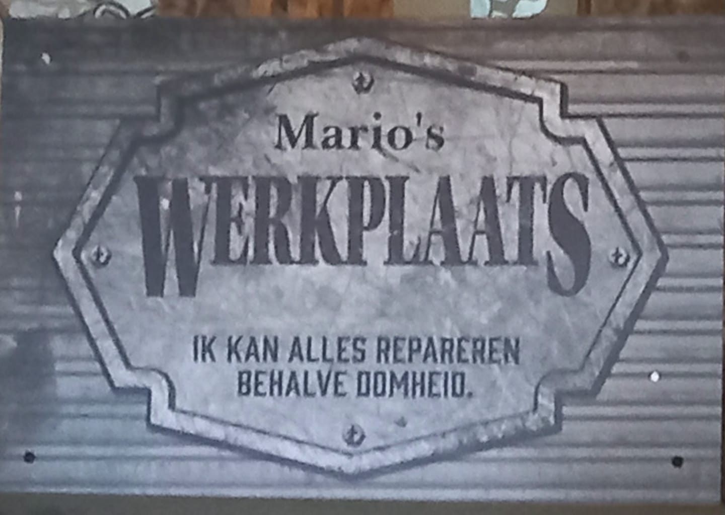 Customer photo review of Mijn Garage - DIY-Deurbord