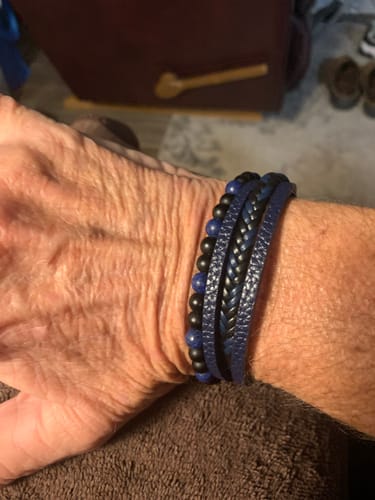 Customer photo review of Tiger Eye Pi Xiu Beaded Multi Layer Leather Bracelet Mala Beads Buddha Pixiu Bracelet