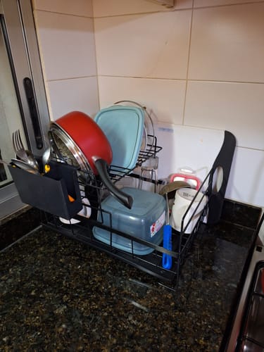 Customer photo review of Escurridor Secaplatos Vajilla 2 Pisos Con Bandeja