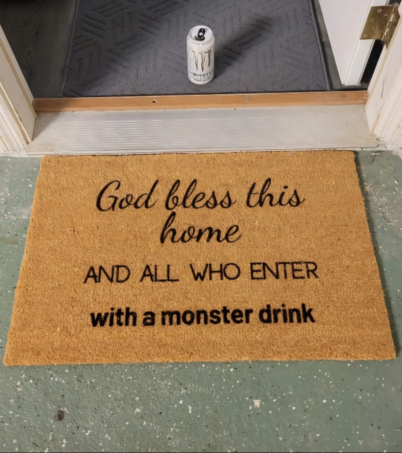 Customer photo review of Fully Personalized Entryway Doormat with Font Options