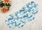 Customer photo review of Waves of Whales Burp Cloths