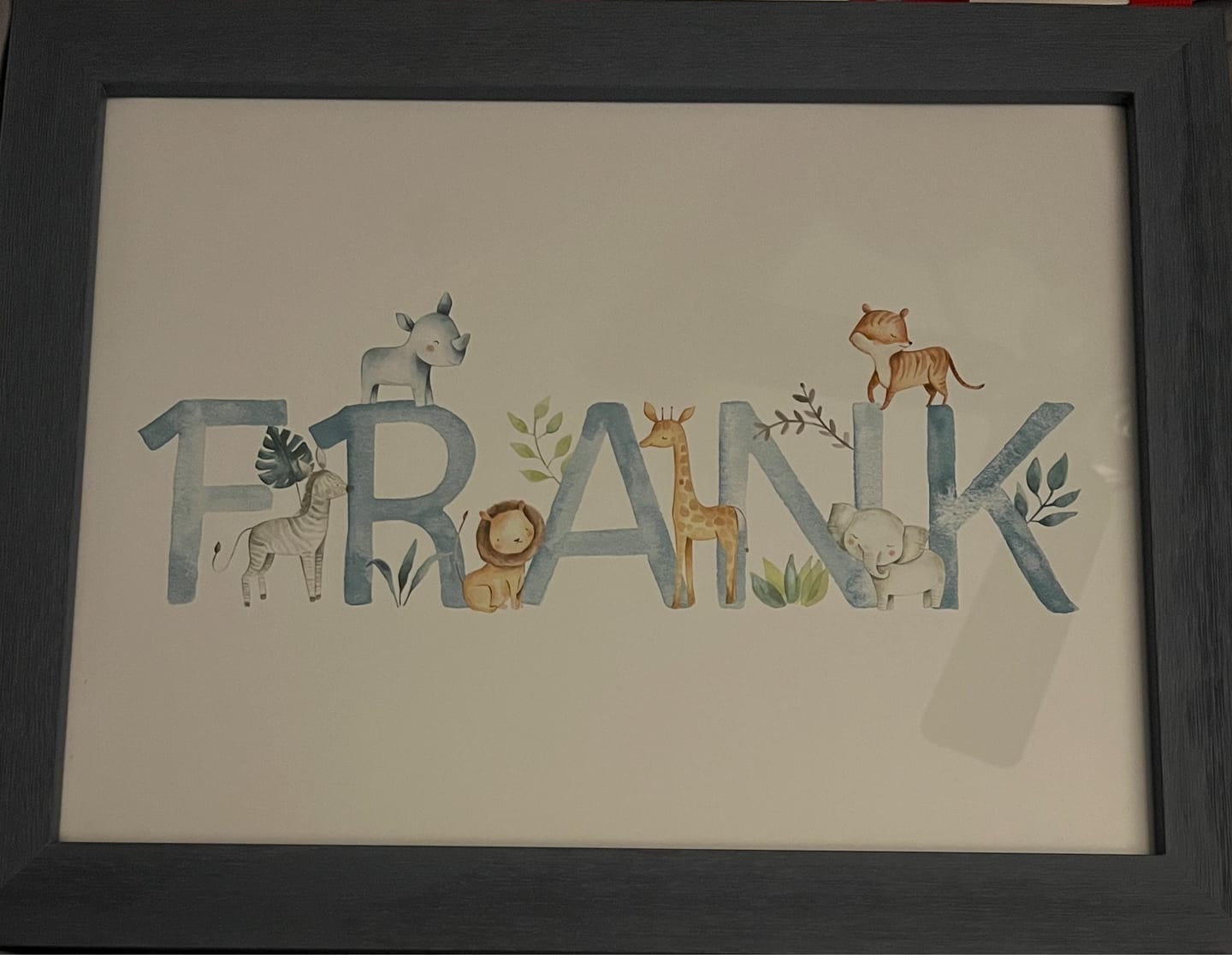 Customer photo review of Safari Animal Name Print