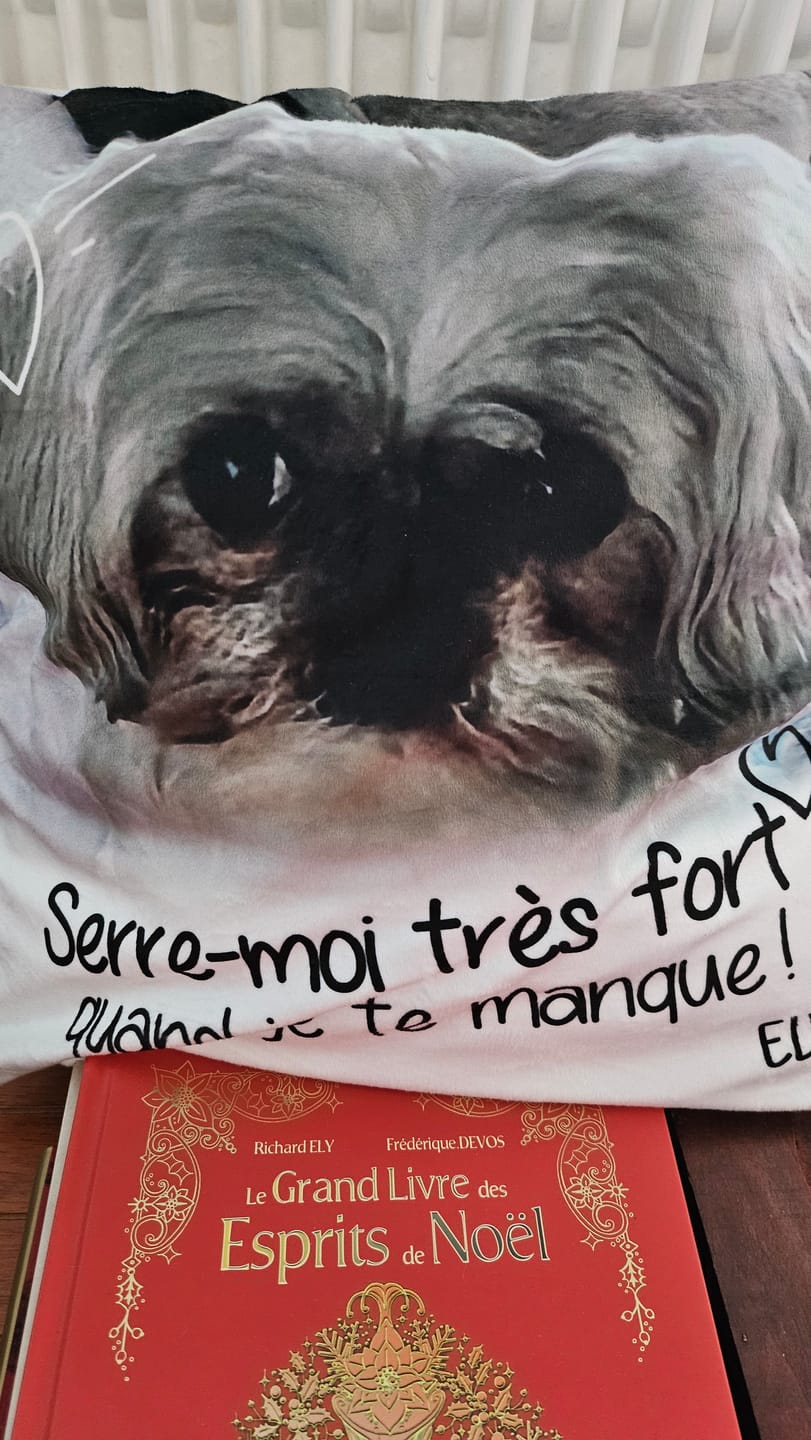Customer photo review of Serre-moi très fort quand je te manque - Coussin personnalisé