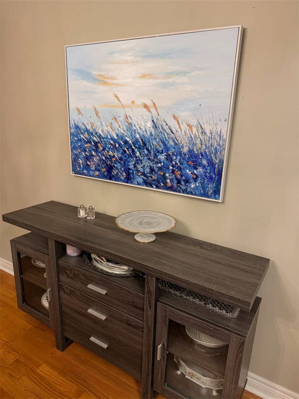 Customer photo review of Flower Textured Painting Canvas #FP003
