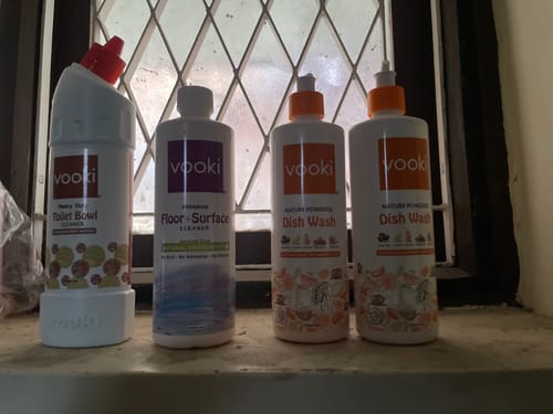 Customer photo review of Heavy Duty Toilet Bowl Cleaner + Floor Cleaner Liquid | Combo