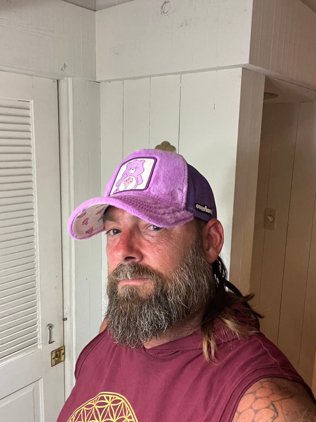 Customer photo review of OVERLORD X Care bears:  Share Bear Trucker Cap