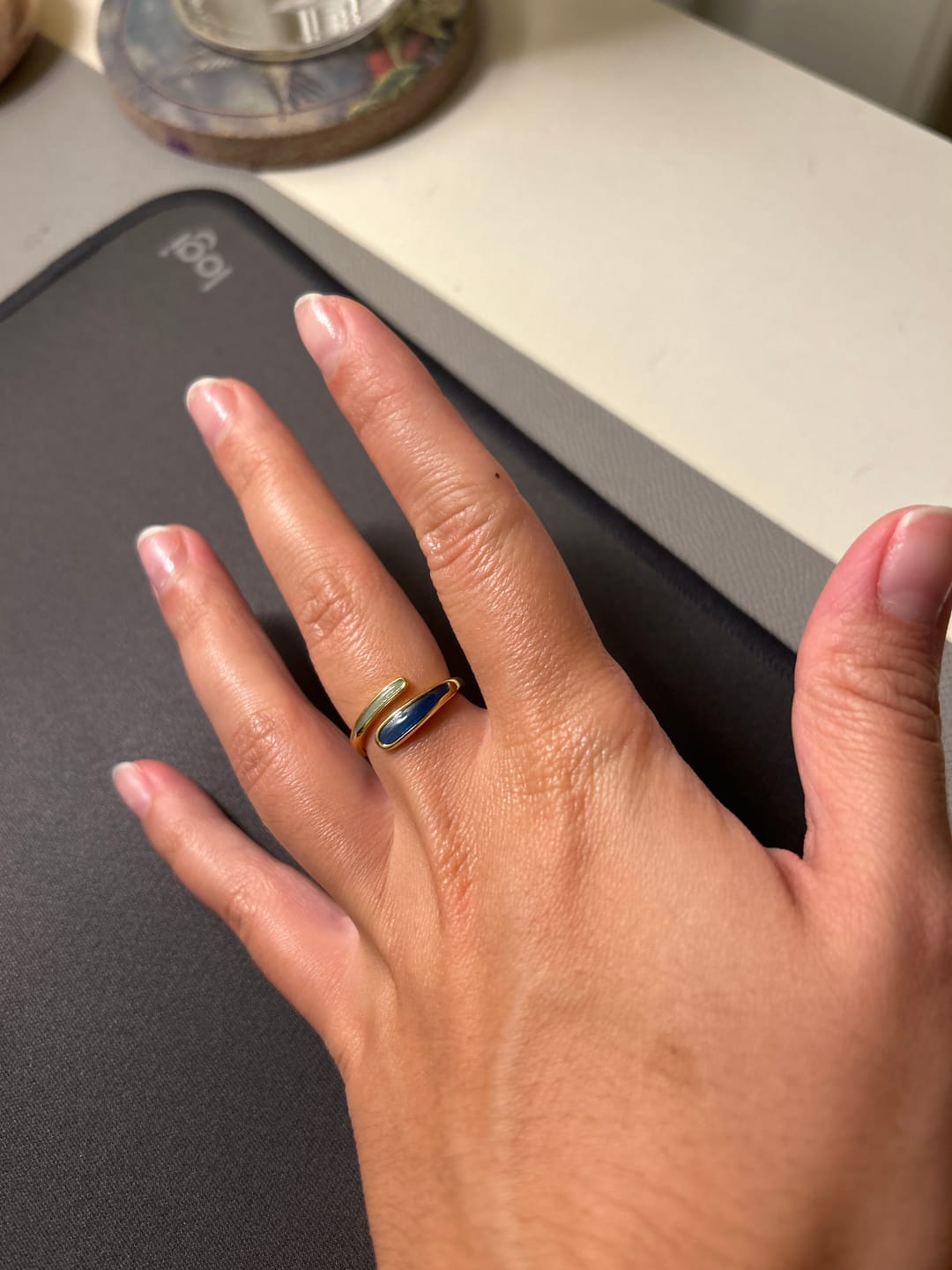 Customer photo review of Safira Blue Wrap Ring